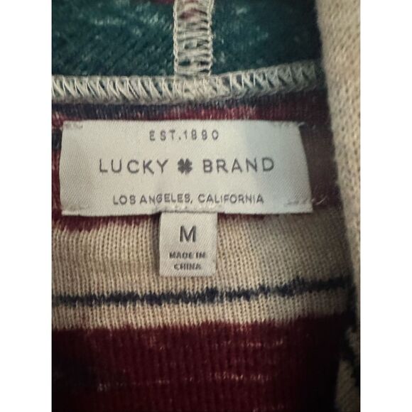 Lucky Brand Striped Open Front Cardigan Women’s Medium Southwestern - Picture 3 of 3